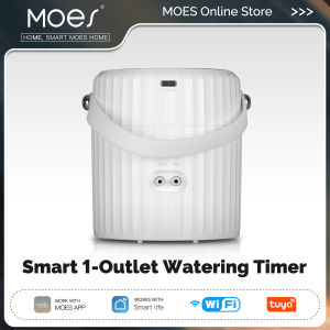 MOES Watering Pump Timer Device Tuya WiFi Irrigation System Garden Tools Sprinkler Wired Design Auto Mode Manual App Control