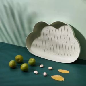 Khay ăn dặm cho bé khay đựng chén đĩa ăn dặm hình đám mây cà rốt đáng yêu chống rơi vỡ Beandy Kids