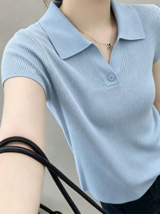 V.C.I | Summer Light Rayon Polo Neck Knitted Short Sleeve Shirt