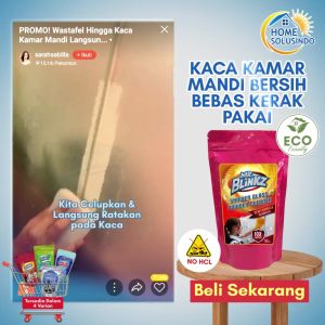 Grosir 6 PCS MRBlinkz Shower Glass Cleaner - Serbuk Pembersih Kerak Jamur Kaca Shower Kamar Mandi