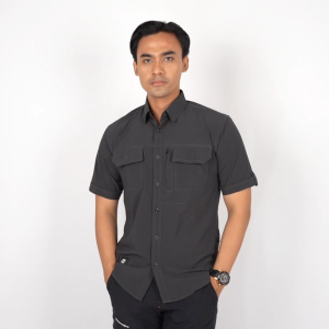 Zarventure Hilos Kemeja Lengan Pendek Quickdry Stretch Outdoor