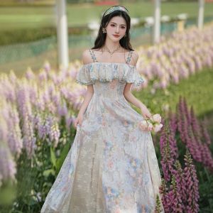 puella | Đầm Ôm Vintage Cổ Vuông In Hoa Phối Đắp