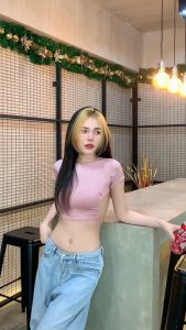 🌈SpinnyHouse🌈เสื้อครอปโชว์หลัง ผ้าเรย่อน เชื้อกผูกได้ ฟื้นฟู 24 ชั่วโมง กระเป๋าเชื้อ ทรงแขนสั้นคอกลม ชุด 8 สินค้า ทรงดีมากแม่ แมตช์ลูกค้าเซ็กซี่สุด รุ่น กระต่าย