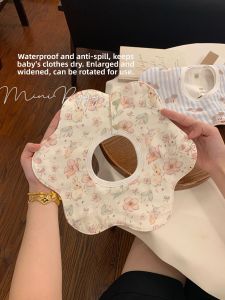 Rotatable Waterproof Cotton Gauze Baby Bib