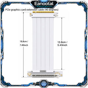 PCIe x16 Riser Extension Cable 15cm 20cm with Triple Slot Vertical GPU Holder for PC Case