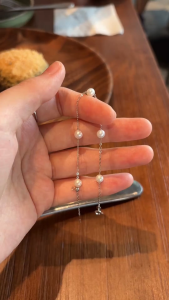 The "Star Dust" Baby Pearl Bracelet with Silver chain