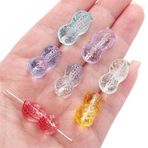 12x23mm 10/20pcs/bag Glass Beads Peanuts With A Diameter For Handmade Bracelet Necklace Earring Keychain DIY Craft Jewelry Making Accessories