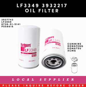 LF3349 3932217 OIL FILTER COMPATIBLE 3937743 LF3959 KOMATSU 6736-51-5141  [LOCAL STOCK. READY TO SHIP WITHIN 24HRS.] FOR CUMMINS DONGFENG KOMATSU PC200-6/7/8 PC220-6 COMPATIBLE Donaldson P558615 Baldwin BT339 NAPA 1607  Wix 51607 Baldwin BT339