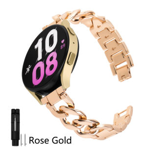 Compatible with Samsung Galaxy Watch 6 & 5 & 4 40mm 44mm 42mm 46mm 43mm 47mm Active 2 metal adjustable replacement strap