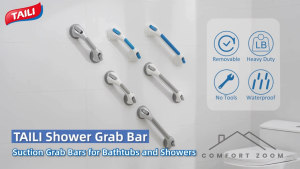 Shower Grab Bar / Suction Grab Bars for Bathtubs and Elderly / Shower Handle for Seniors Bathroom Safety Grip