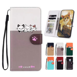 Cute Pet Flip Cover Phone Case for Xiaomi Poco F7 X7 Civi2 X5 pro C55 C75 M6 pro X3GT Card Insertion Coin Wallet Compatible