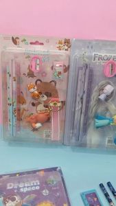 STATIONERY PENSIL SET + GANTUNGAN KUNCI & PENGHAPUS KARAKTER