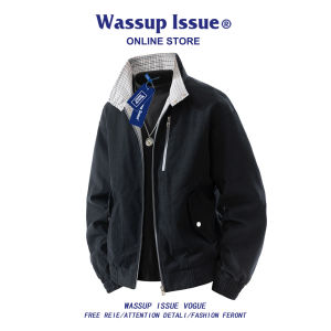 WASSUP ISSUE | Vintage Minimalist Stand-up Collar Jacket Loose Casual Mens Wear