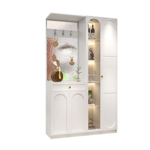 Weimei | Entryway Shoe Cabinet & Screen Divider in French Cream Style