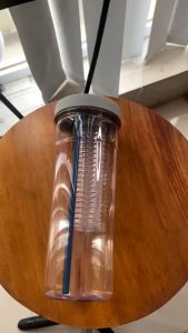 RIAUACC Botol Juice Transparan Botol Tumblr Buah - Botol Tumblr Transparan Plus Sedotan Portable