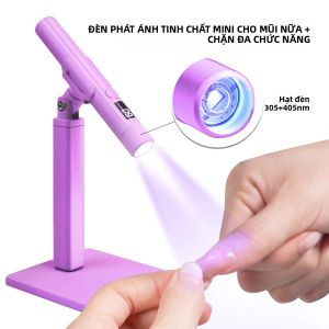 Đèn UV LED Mini Sạc Lại Được Cầm Tay Dùng Để Làm Khô Sơn Gel Có Giá Đỡ Để Bàn Giúp Làm Khô Nhanh Các Sản Phẩm Làm Móng Nhựa.