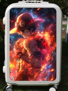 One Piece Ace Devil Fruit Luggage Stickers Large Waterproof Travel Case Trolley Case Decorative Stickers Waterproof