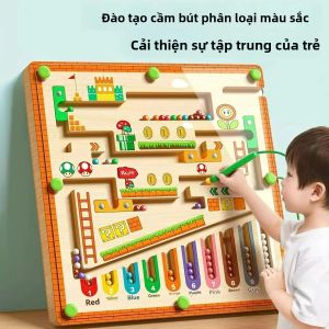 Đồ Chơi STEM Mê Cung Từ Tính Dành Cho Lứa Tuổi 3-6 Trò Chơi Giáo Dục 2 Trong 1 Để Phát Triển Kỹ Năng Vận Động Tinh Và Khả Năng Tập Trung