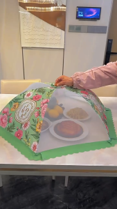 Foldable Mesh Food Cover 2026 Penutup Makanan Lipat Bernafas Tudung Saji Moden 厨房蓋菜罩防苍蝇 菜盖 菜罩
