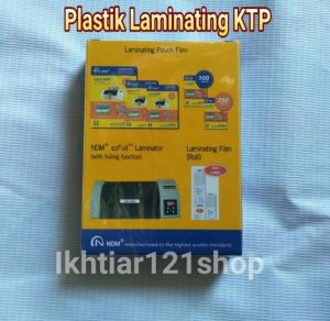 Kertas/plastik laminating pouch ID card ukuran KTP 100 mic 100 lembar