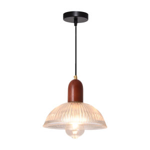 DGY | Rustic Modern Wooden Glass Dining Room Pendant Light