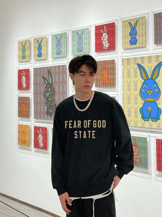 Pure Cotton Hoodie Unisex round Neck Hip Hop FOG Letter Print Streetwear Autumn Winter New Arrival Youth Fashion Long Sleeve Sweatshirt