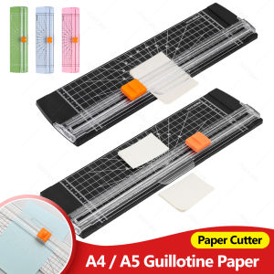 Lightweight A4 A5 Guillotine Paper Cutter & Automatic Security Safe Guard for Coupon Craft Paper Cutting for School Home Office