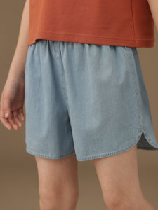 Hacikis Kids Casual Cotton Shorts Baby Girls Denim Pants Thin Summer Wear Age 3-14 Childrens Loose Leisure Trousers