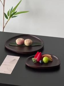 Khay Cà Phê Gỗ Hình Bầu Dục Đĩa Ăn Tráng Miệng Thân Thiện Với Môi Trường Trà Bánh Ngọt Bánh Phục Vụ Khay Phục Vụ Phong Cách Hiện Đại Nhà Ăn Sáng Trang Trí Lưu Trữ