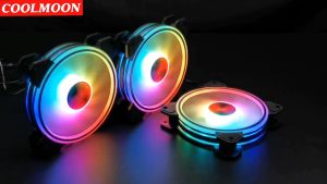 Combo Fan Case C4 / Hub Coolmoon led RGB (HUB THƯỜNG / ĐỒNG BỘ) bảo hành 3 tháng