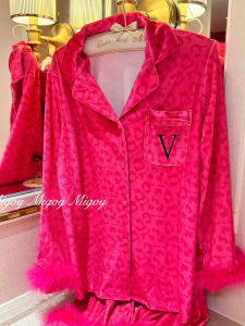 Luxurious Gold Velvet Sleepwear with Feather Sleeves And Diamond Fleece Home Clothes for Women Heavy Industry Style Autumn Winter Fashionable