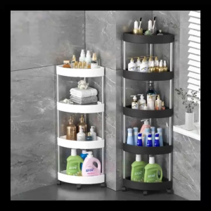 Bathroom Corner Storage Rack & Kitchen Trolley Organizer Solutions