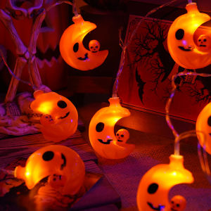 Halloween Ghost String Lights Pumpkin Decorative Lights LED Fairy Lights Battery Powered Indoor Outdoor Party Halloween Decor