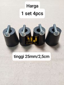 KARET KAKI KOMPOR GAS TINGGI 25MM/25CM HARGA 1 SET 4PCS+BAUT