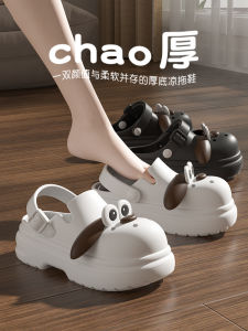 EVA Thick Bottom Sandals Womens Summer Outdoor Wear Hole Hole Beach Slippers High Top Casual Low Help EVA Injection Moulding