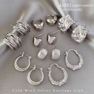 ต่างหูเงินทรงยาวสไตล์เย็นสำหรับผู้หญิง2025ใหม่ต่างหูที่มีคุณภาพสูงไฟหรูหราต่างหูดีไซน์เฉพาะกลุ่ม