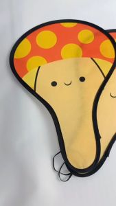 พัดสปริง พัดพับได้ ลายเห็ดส้ม น่ารักสีสันสดใส