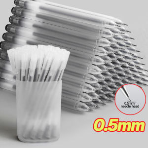 200PCS 0.5mm Gel Pen Black Frosted Full Needle Tube Ballpen Frosted neutral pen Ballpen Neutral Pen