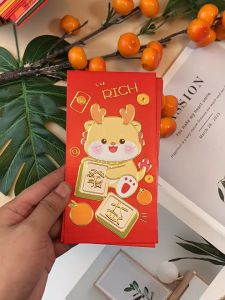 2024 New Design Creative Dragon Year Chinese New Year Large Red Packet Angpao Envelope Angpau CNY Angpow