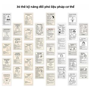 Bộ 36 Thẻ Kỹ Năng Trị Liệu Tâm Lý - Thẻ Flash Thiền Định Dựa Trên Cơ Thể Để Giảm Lo Âu Kèm Bài Tập Minh Họa Hướng Dẫn