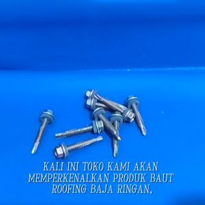 Baut Roofing Baja Ringan untuk atap Rufing  Roping 12mm x 40 (1 Kotak)