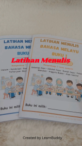 LearnBuddy Malay Writing Practice Books 1 & 2｜Printed Activity Books for Ages 4–7