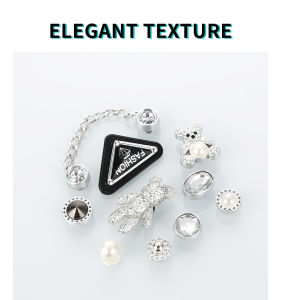 Fashionable Hole Shoe Decorations Pearl Rhinestone DIY Shoe Buckle Accessories Premium Feeling Shoe Flowers Plastic ABS