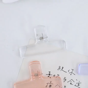 Document Clip Transparent Acrylic 果冻文件夹 Klip Dokumen Akrilik Panjang Jernih Transparent Paper Clips For Office Ice Transparent