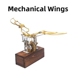 Creative Angel Wings Mechanical Flapping Desktop Decorations Home Office Stress Relief Gadgets Vintage Style Metal Material