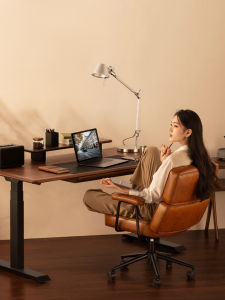 Luxurious Retro Home Office Computer Chair Comfortable Desk Chair Study Bedroom Makeup Back Swivel Chair Adjustable Backrest