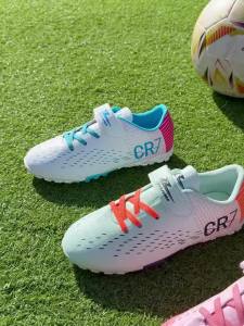 New Hot Children Football Boots Outdoor Trainers Soccer Shoes for Kids Boys Girls Hook Loop Football Cleats Futsal Sneakers31-39