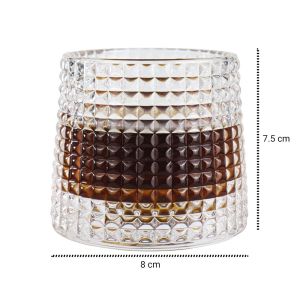 Gelas Cangkir Minuman Wine Coffee Glass Cup Berputar Bahan Kaca 150ml