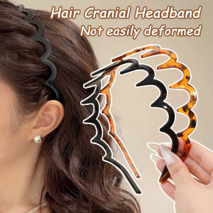 2Pcs Zig Zag Headbands Fashion Wavy Shape Plastic Hair Bands Shark Tooth Hair Comb Hairband Non-slip Hair Bands Accessory for Women Lady Girl