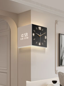 ARTPIONEER | Corner Dual-sided Electronic Perpetual Calendar Clock Wall